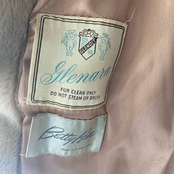 Betty Rose by Glenara Glenoit Vintage Faux Fur Tan Beige Coat Jacket S/M - Picture 2 of 13